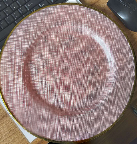 Lauress™ Pink Weaving Charger Plate