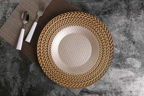 Lauress™ Embossed Round Charger Plate